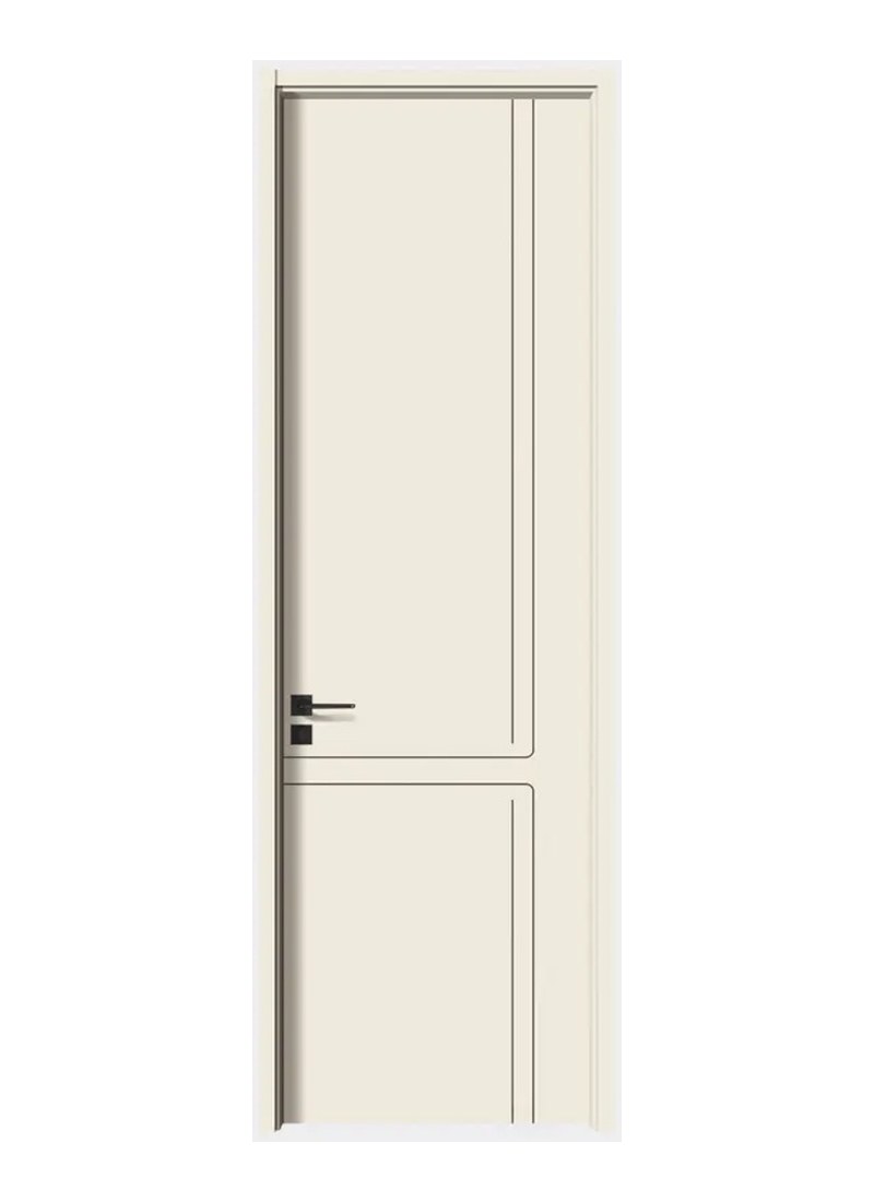 Cream White Inlay Twin Line Door